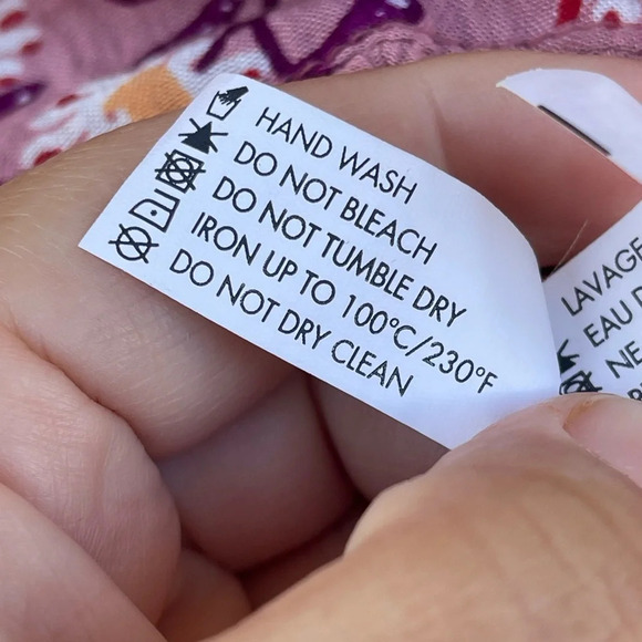 Poupette St.Barth Amora Drop Waist Mini Dress in pink/Purple Margot small - Picture 12 of 12